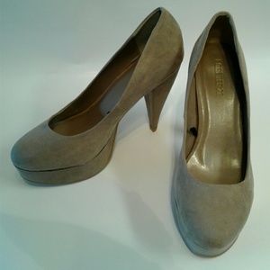 Forever 21 Nude Suede Platform Heels